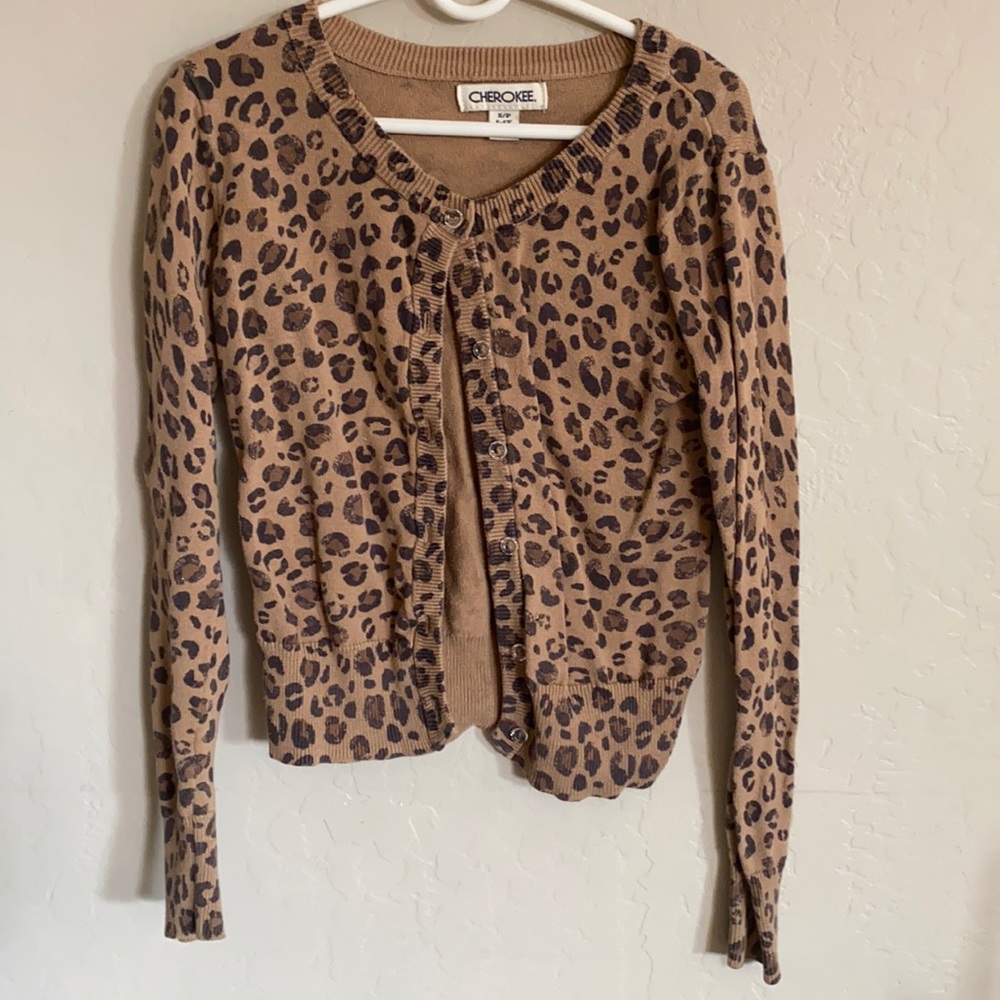 Girls leopard cardigan